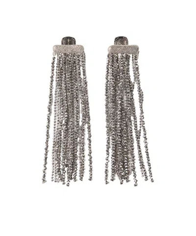 Brunello Cucinelli Monili-chain Earrings In Gray