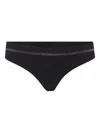 Brunello Cucinelli Techno Jersey Monili-trim Bikini Bottoms In Black