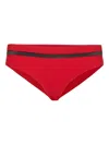 Shop Brunello Cucinelli Monili Chain-embellished Bikini Briefs In Red