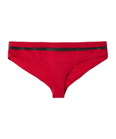 Brunello Cucinelli Monili Chain-embellished Bikini Briefs In Red