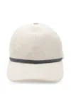 Brunello Cucinelli Monili Chain-embellished Cap In Neutrals