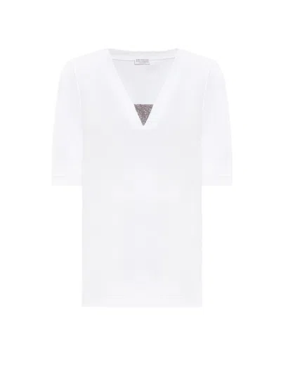 BRUNELLO CUCINELLI BRUNELLO CUCINELLI V-NECK SHORT SLEEVED T-SHIRT