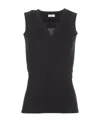 Brunello Cucinelli Monili Chain-embellished Tank Top In Black