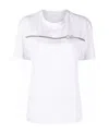 Brunello Cucinelli Monili-chain Embroidered-logo T-shirt In White