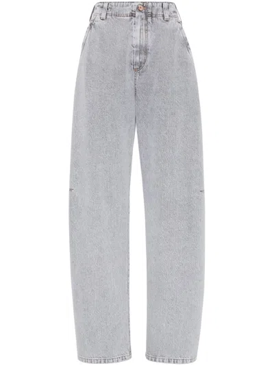 Brunello Cucinelli Monili-chain Jeans In Grey