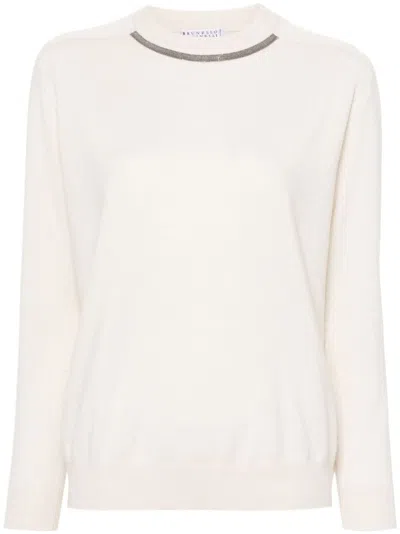 BRUNELLO CUCINELLI MONILI-CHAIN KNITTED TOP