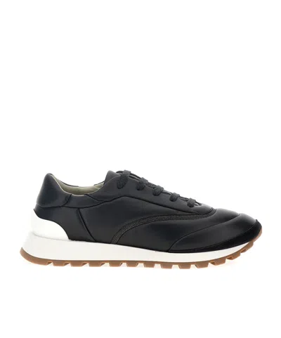 Brunello Cucinelli Logo Low-top Sneakers In Multicolor