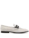 Brunello Cucinelli Suede Loafer With Iconic Monili Detail In Neutrals