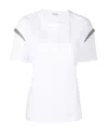 Brunello Cucinelli Monili-chain Oversized Cotton T-shirt In White