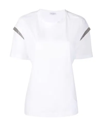 Brunello Cucinelli Monili-chain Oversized Cotton T-shirt In White