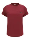 Brunello Cucinelli Monili-chain Patch-pocket T-shirt In Red
