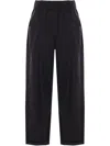 Brunello Cucinelli Monili-chain Poplin Trousers In Black