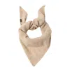Brunello Cucinelli Foulard With Monili In Neutral