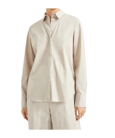 Brunello Cucinelli Monili-chain Shirt In Brown