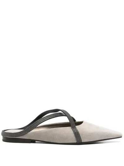 BRUNELLO CUCINELLI MONILI-CHAIN SLIPPERS