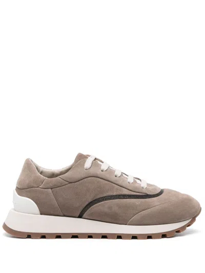 Brunello Cucinelli Monili-chain Sneakers In Neutrals
