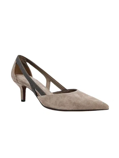 Brunello Cucinelli 65mm Monili-chain Strap Pumps In Beige