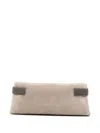 Brunello Cucinelli Monili-chain Suede Clutch Bag