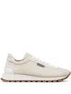 Brunello Cucinelli Monili-chain Suede Sneakers In Neutral