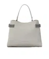Brunello Cucinelli Monili-chain Suede Tote Bag In Gray
