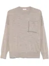 Brunello Cucinelli Monili Chain-detail Sweater In Brown