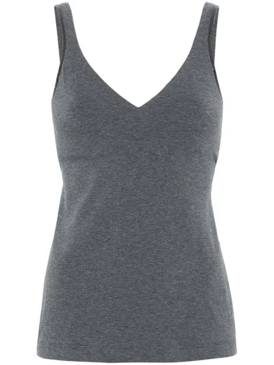 Brunello Cucinelli Monili-chain Top In Grey