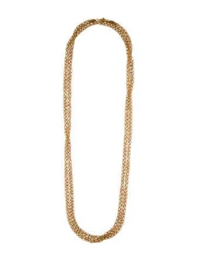 Pre-owned Brunello Cucinelli Monili Chain Twisted Necklace, 92" In Multi