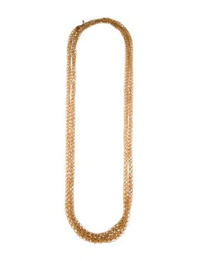 Pre-owned Brunello Cucinelli Monili Chain Twisted Necklace, 96" In Multi
