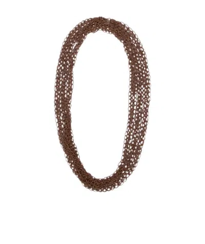 BRUNELLO CUCINELLI BRUNELLO CUCINELLI LAYERED LOBSTER CLAW FASTENED NECKLACE