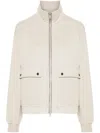 Brunello Cucinelli Monili Chain Zip-up Sweatshirt In Neutrals