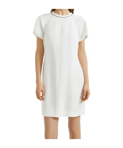 Brunello Cucinelli Monili Chain-detail Twill Mini Dress In White