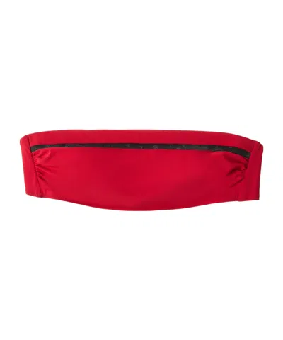 Brunello Cucinelli Monili Chain-embellished Bikini Top In Red