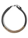 Brunello Cucinelli Leather And Monili Choker
