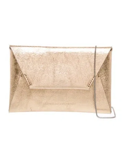 Pre-owned Brunello Cucinelli Monili Clutch In Brown