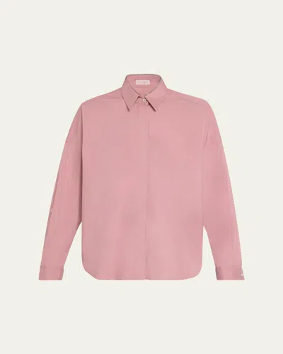 BRUNELLO CUCINELLI MONILI COLLAR COTTON POPELINE SHIRT