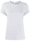 Brunello Cucinelli Stretch Cotton Jersey T-shirt With Precious Faux-layering