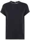 Brunello Cucinelli Monili Collar Round Neck Tee Shirt