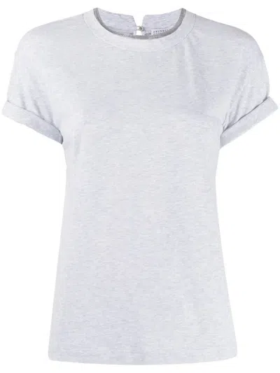 BRUNELLO CUCINELLI BRUNELLO CUCINELLI MONILI COLLAR ROUND NECK TEE SHIRT