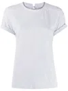 Brunello Cucinelli Women's Monili Collar Round Neck T-shirt Shirt In White
