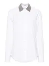 Brunello Cucinelli Women's "shirt With Beaded Collar In White