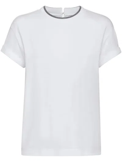 BRUNELLO CUCINELLI MONILI COLLAR TEE