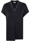 Brunello Cucinelli Short-sleeve T-shirt With V-neckline In Black