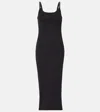 Brunello Cucinelli Verziertes Midikleid Aus Jersey In Schwarz
