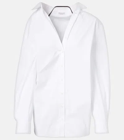 Brunello Cucinelli Monili Cotton-blend Shirt