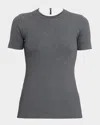 Brunello Cucinelli Monili Cotton Stretch Short-sleeve T-shirt In Gray