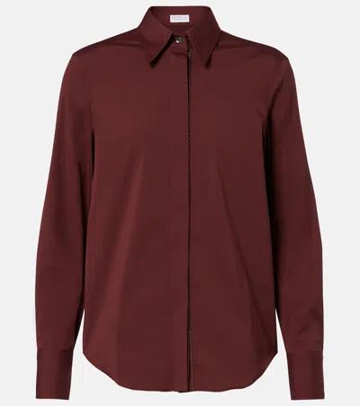 Brunello Cucinelli Monili Cotton-blend Shirt In Animal Print