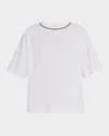Brunello Cucinelli Monili Crewneck Short-sleeve T-shirt In C159 White