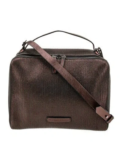 Pre-owned Brunello Cucinelli Monili Crossbody Bag In Brown