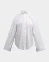 Brunello Cucinelli Monili-cuff Bell-sleeve Cotton Poplin Shirt In White