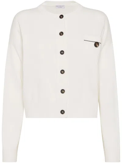 Brunello Cucinelli Monili-detail Cardigan In White